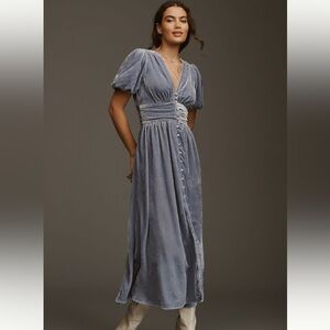The Katerina Button-Front Dress:
Velvet Edition
